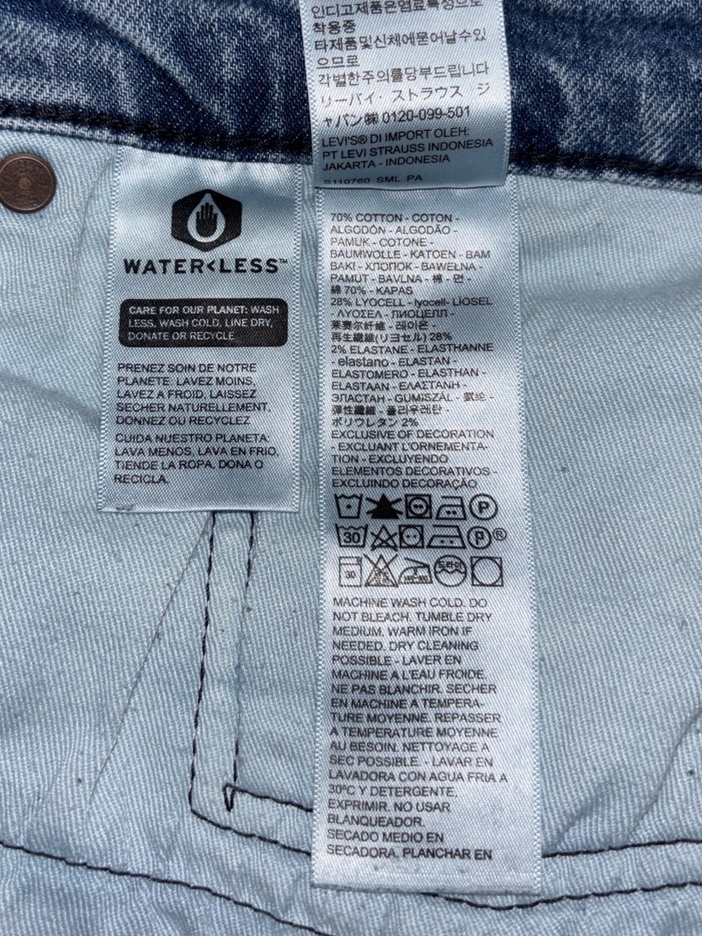 Levis 502 Premium Jeans Mens size blue Wash Stretch Denim size 38x32 - Picture 3 of 9